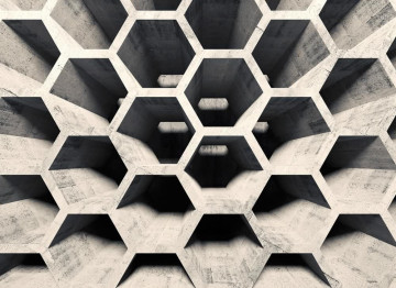 3D térbeli világosabb beton méhsejt